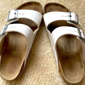 Original made and bought in Germany Birkenstocks- white EU women’s 39